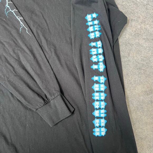 Dixxon Megaforce Black Shirt Men Live Fast Graphic Long Sleeve Tee Lightning XL - Picture 5 of 10